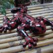 Large Black & Red Wall Frog