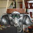 Hanging Male Elephant Head