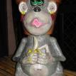 Large Gray Female Monkey w/ Banana